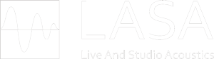 Transparentné logo LASA - Live And Studio Acoustics s.r.o.
